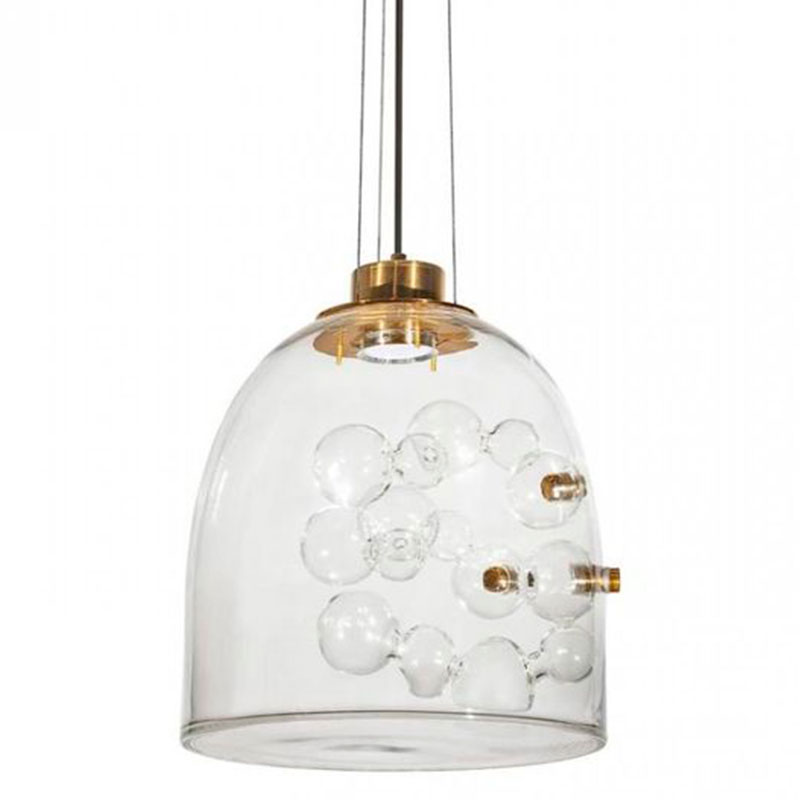 Подвесной светильник Lamps Inside Bubbles side bell Золотой Прозрачный в Краснодаре | Loft Concept 