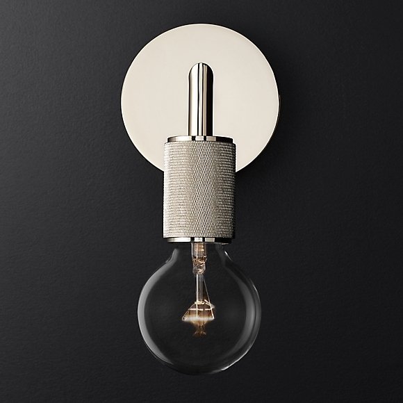 Бра RH Utilitaire Single Sconce Silver Никель в Краснодаре | Loft Concept 