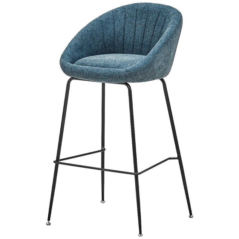 Барный стул Alberto Bar Stool Blue Черный Голубой пастельный в Краснодаре | Loft Concept 