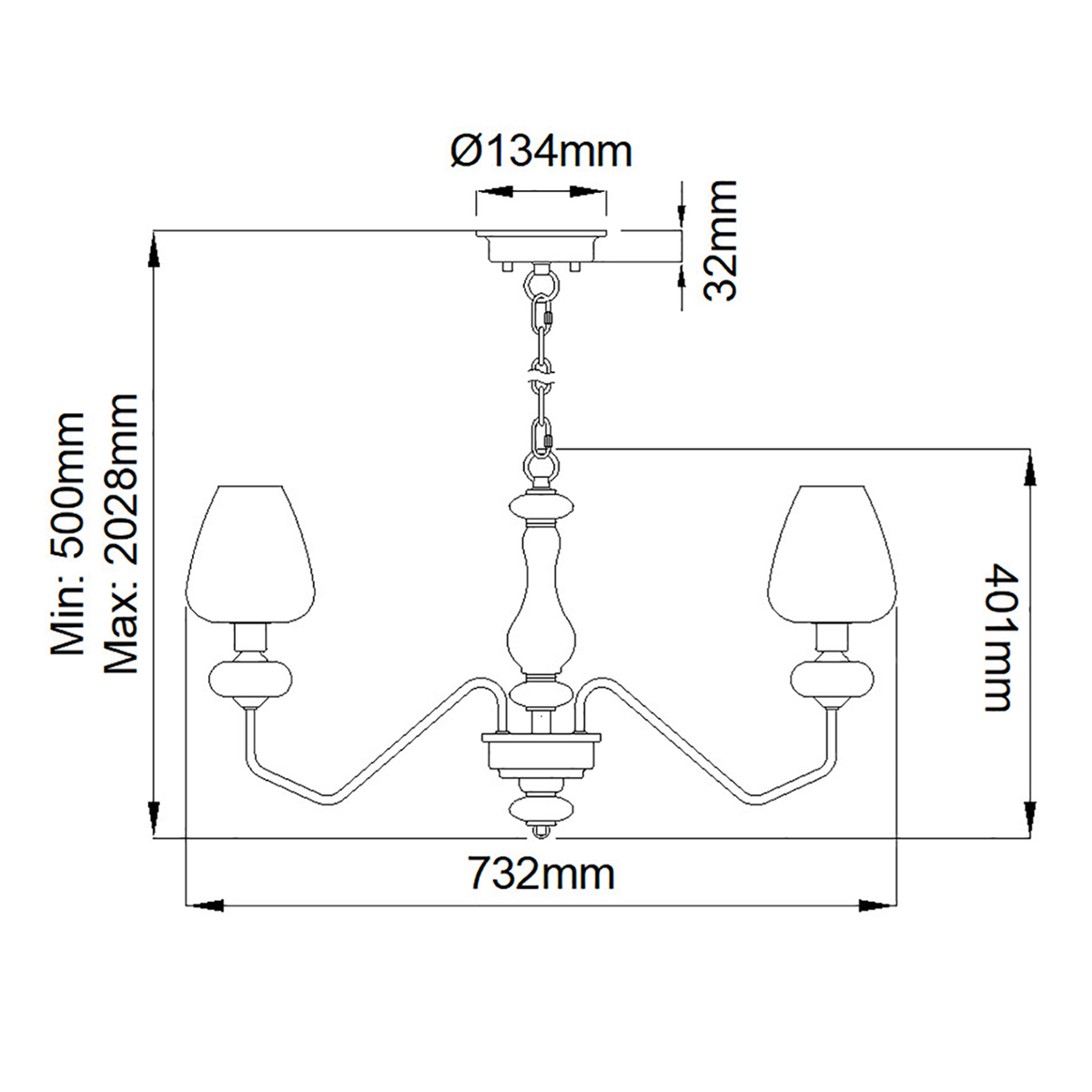  Люстра с 5-ю стеклянными плафонами в форме бокалов и угловыми кронштейнами Elstead Lighting в Краснодаре