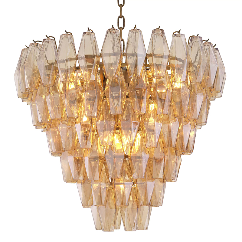 Люстра Eichholtz Chandelier Benini S Amber Янтарный Латунь в Краснодаре | Loft Concept 