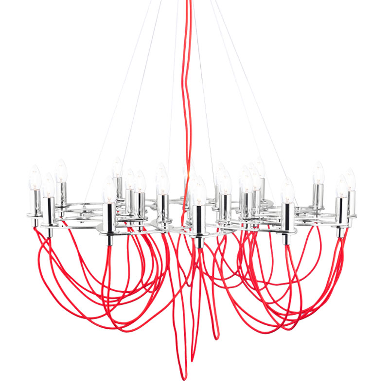 Люстра Lorkcan Красный Серебряный в Краснодаре | Loft Concept 