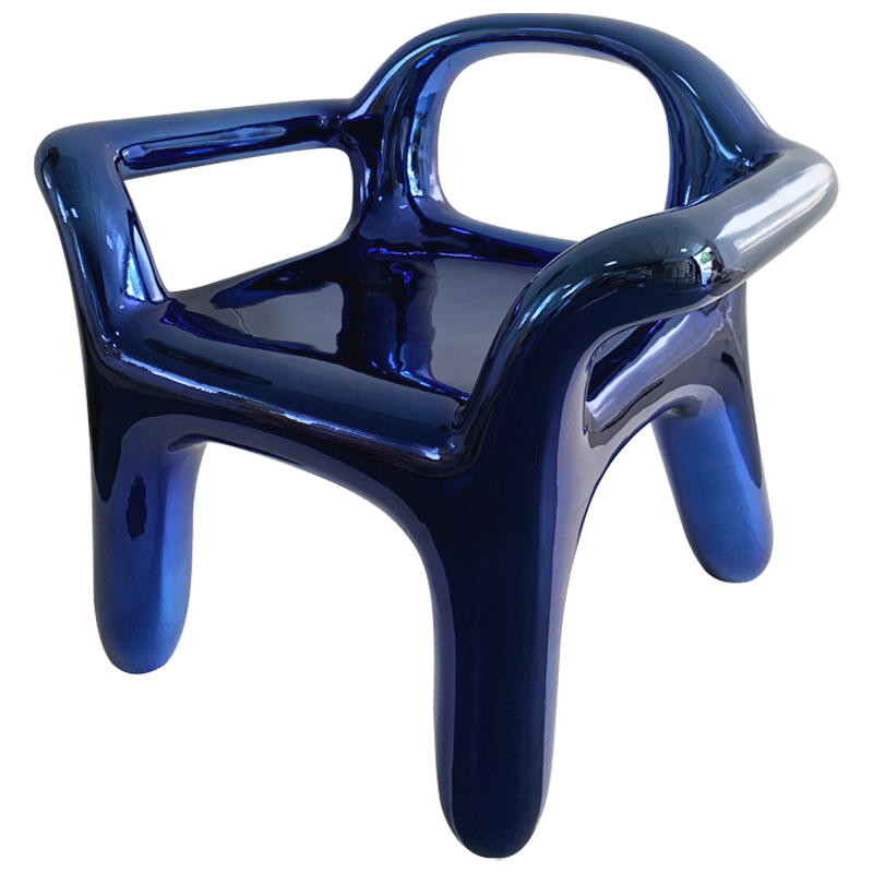 Кресло Deep Blue Metallica Shine Armchair Синий в Краснодаре | Loft Concept 