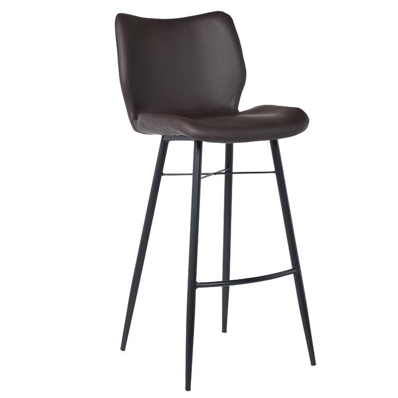 Барный стул Herald Eco Leather Bar Stool Коричневый Черный в Краснодаре | Loft Concept 