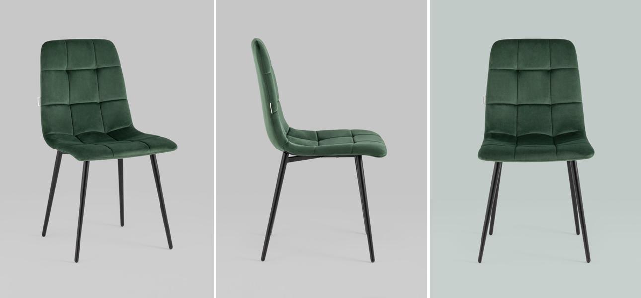 Стул NANCY Chair Зеленый Велюр - фото