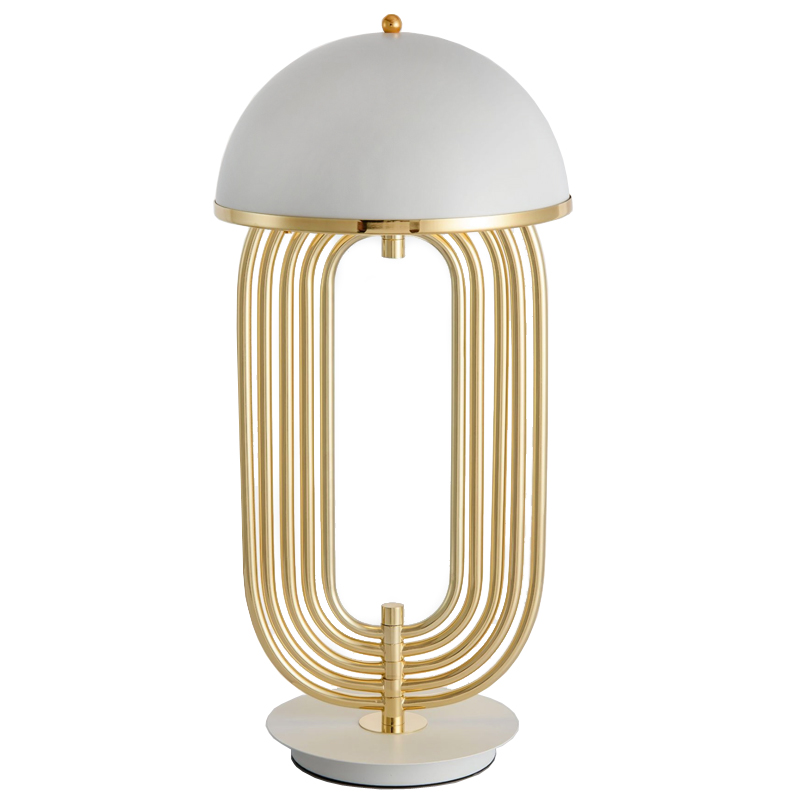 Настольная лампа Delightfull Turner Table Lamp White Глянцевое золото Белый в Краснодаре | Loft Concept 