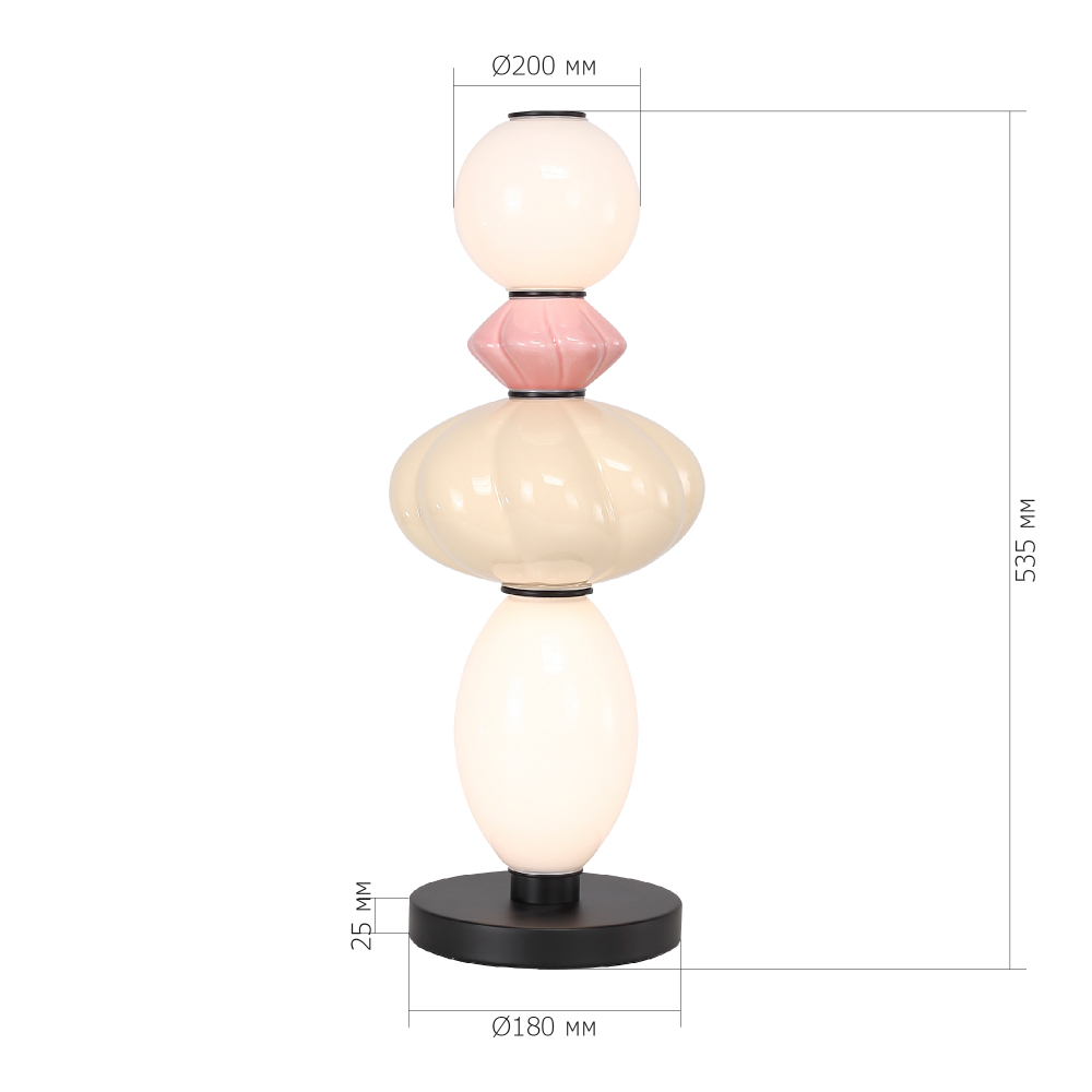 Настольная лампа с фигурными керамическими элементами Fragrant Light в Краснодаре