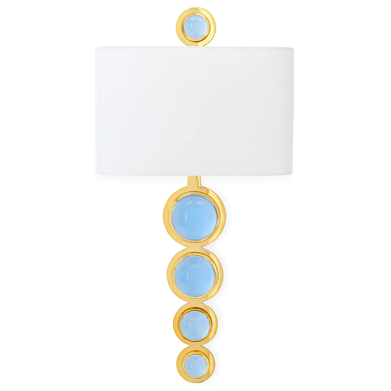 Бра GLOBO SCONCE Jonathan Adler Белый Голубой Золотой в Краснодаре | Loft Concept 