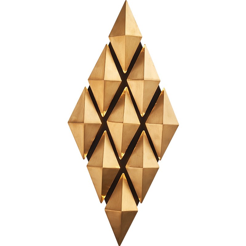 Бра Honeycomb Gold lozenges Wall Lamp Золотой в Краснодаре | Loft Concept 