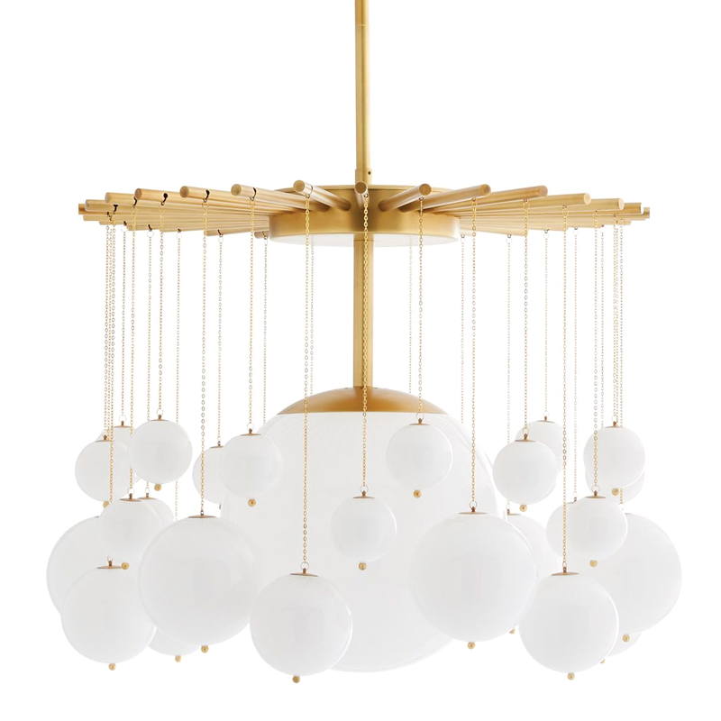 Люстра Arteriors MIRA CHANDELIER Золотой Белый в Краснодаре | Loft Concept 