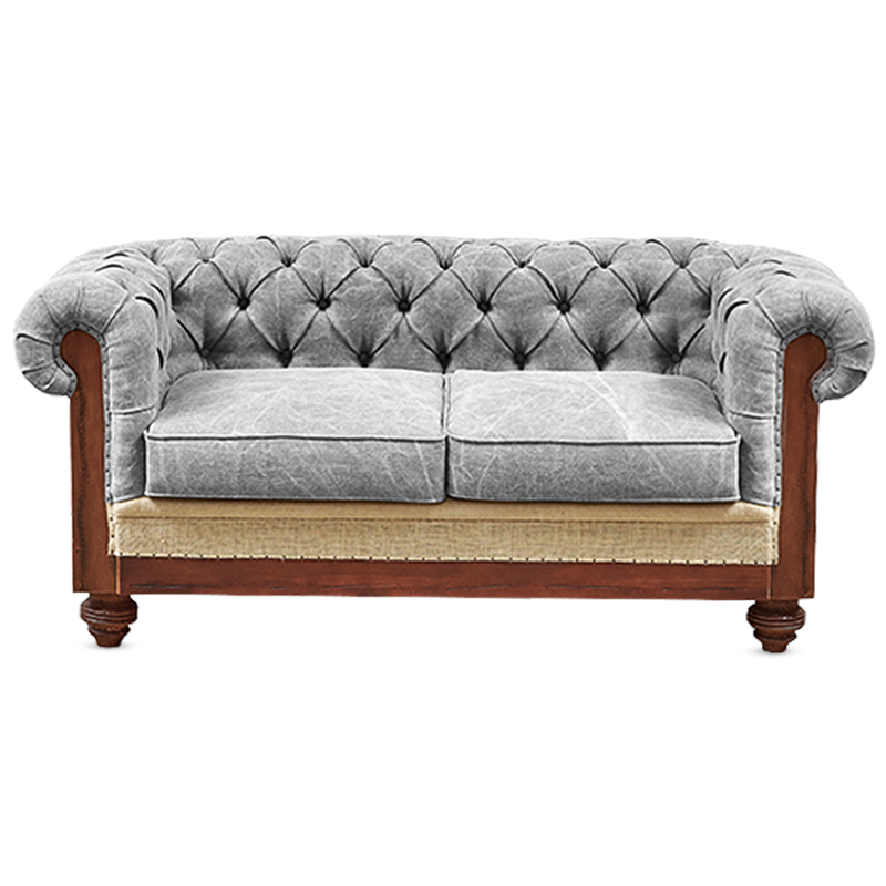 Диван Deconstructed Chesterfield Sofa double Gray Коричневый Бежево-серый Серый в Краснодаре | Loft Concept 