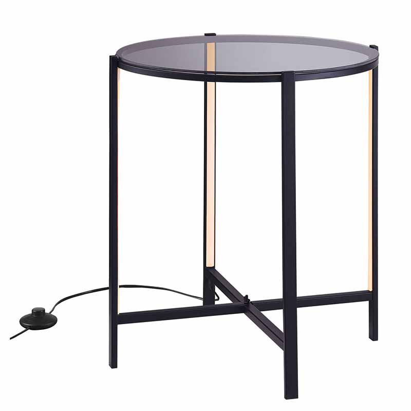 Приставной стол Galia Side Table Black LED Черный в Краснодаре | Loft Concept 