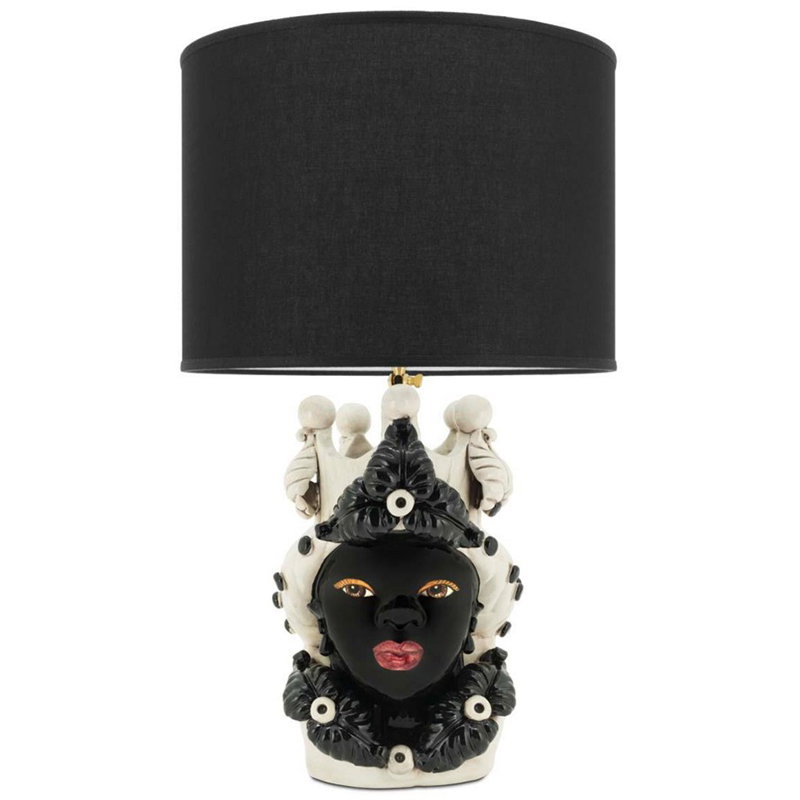 Настольная лампа Table Lamp Moro Lady Eve Black Белый Черный в Краснодаре | Loft Concept 