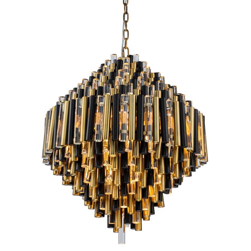 Люстра Black Brass Symphony Chandelier Черный Латунь Прозрачный (Transparent) в Краснодаре | Loft Concept 