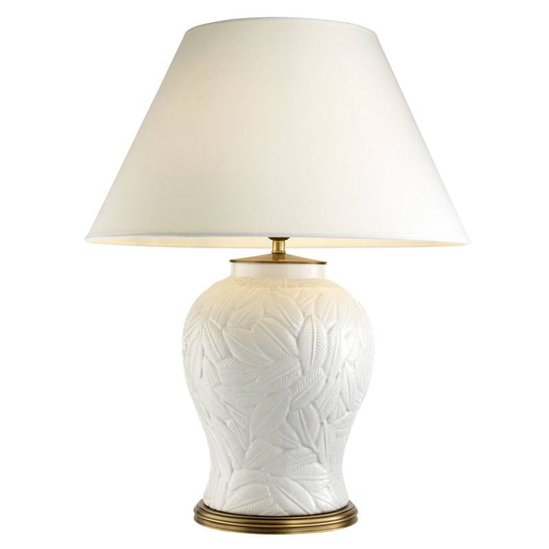 Настольная лампа Eichholtz Table Lamp Cyprus White Белый Латунь Античная полированная в Краснодаре | Loft Concept 