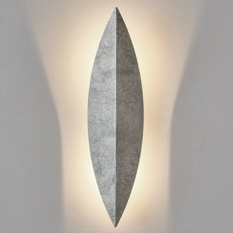 Art Deco Leaf Wall Lamp Silver Серебряный в Краснодаре | Loft Concept 