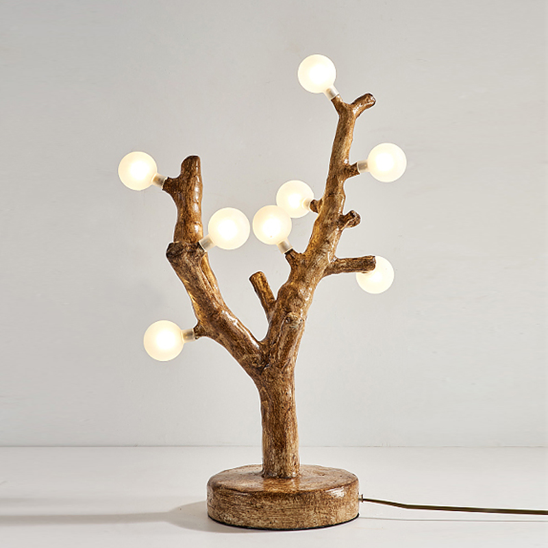 Настольная лампа Tree branch Table Lamp Коричневый Белый в Краснодаре | Loft Concept 