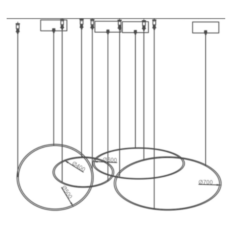 Люстра ORACLE 4 Rings в Краснодаре