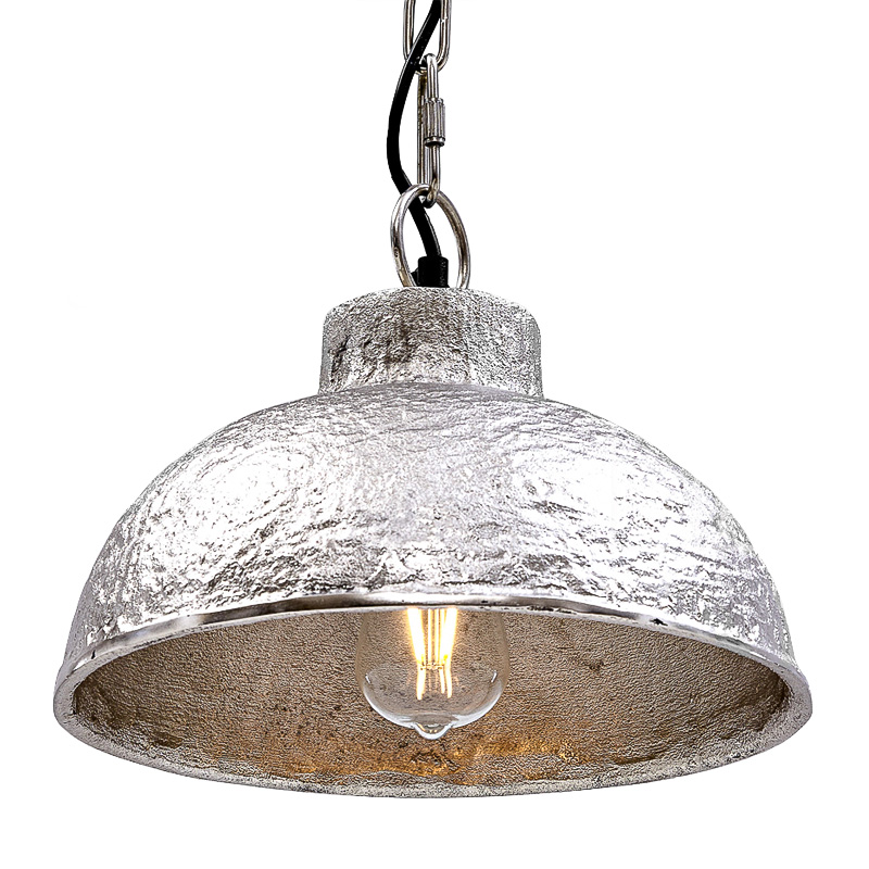 Подвесной светильник Rough Silver Pendant II Серебряный в Краснодаре | Loft Concept 