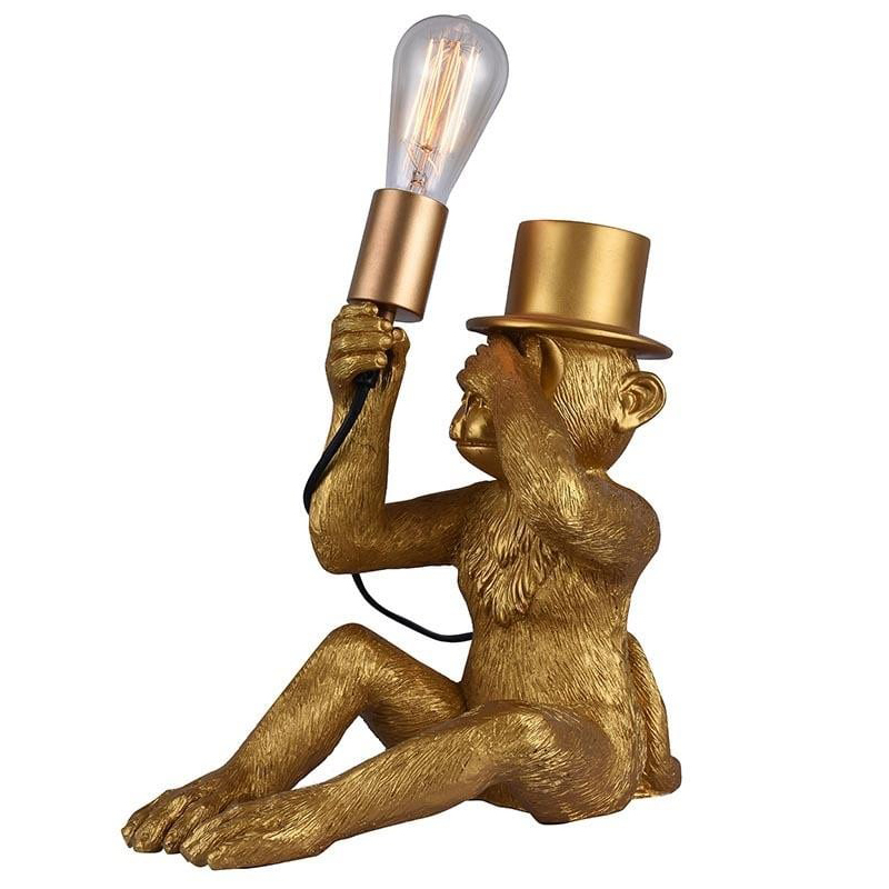 Настольная лампа Circus Monkey Table lamp Золотой Черный в Краснодаре | Loft Concept 