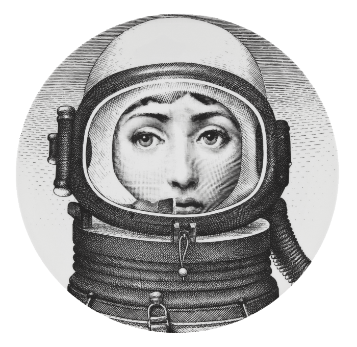 Декоративная тарелка Fornasetti 181 Черный в Краснодаре | Loft Concept 