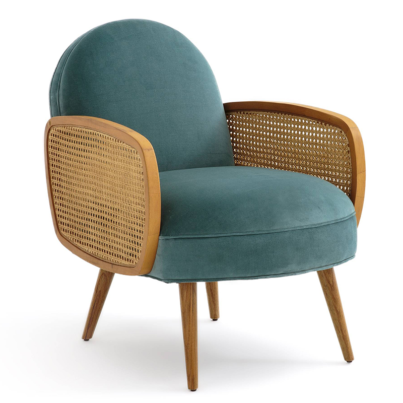 Кресло Morten Wicker Turquoise Armchair Бирюзовый в Краснодаре | Loft Concept 