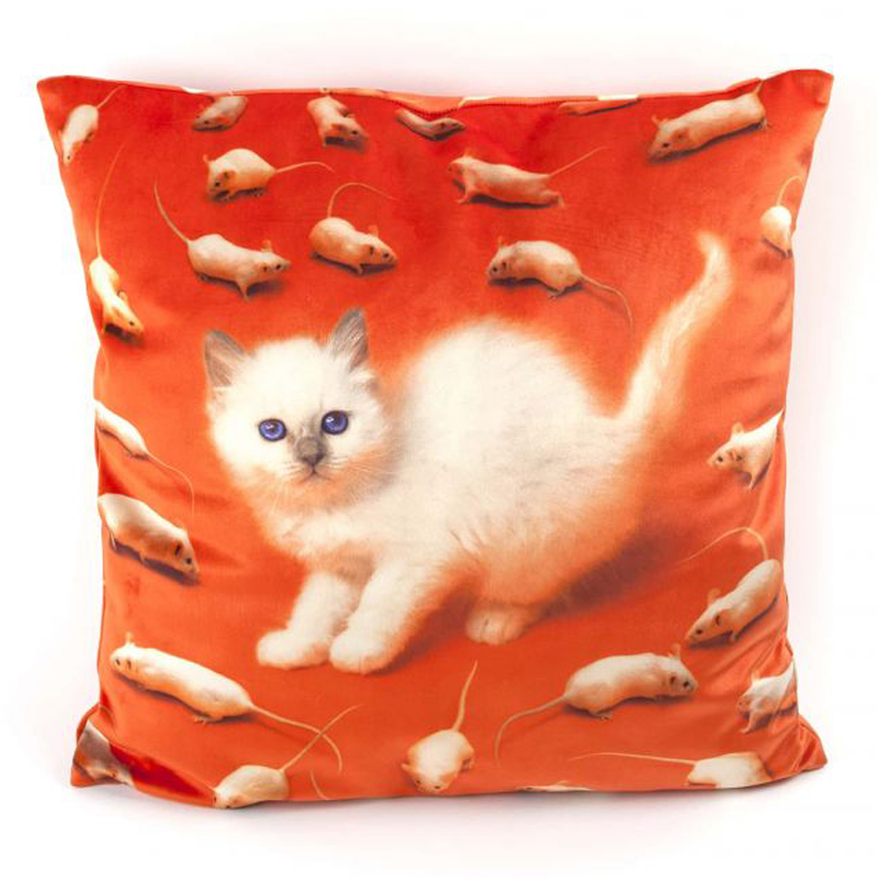 Подушка Seletti Cushion Kitten Мульти в Краснодаре | Loft Concept 