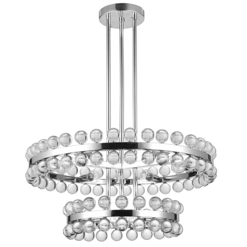 Sacramento Transparent Balls Two Circle Chandelier  Хром Прозрачный в Краснодаре | Loft Concept 