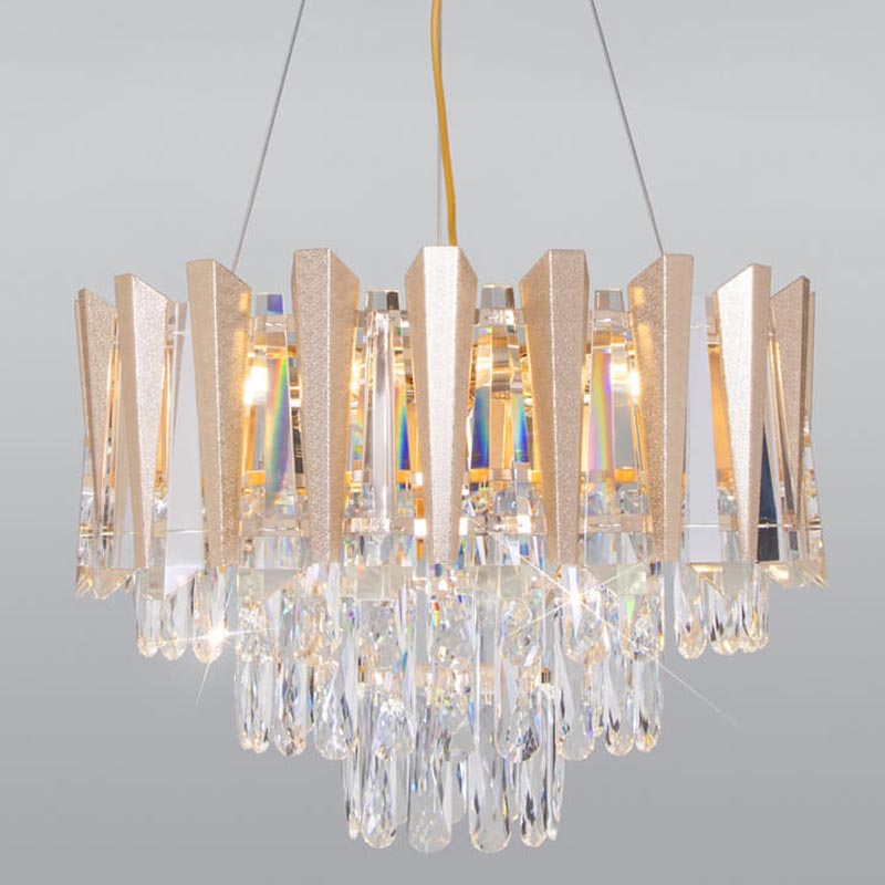 Люстра Crystal Edge Chandelier Прозрачный (Transparent) Золотой в Краснодаре | Loft Concept 