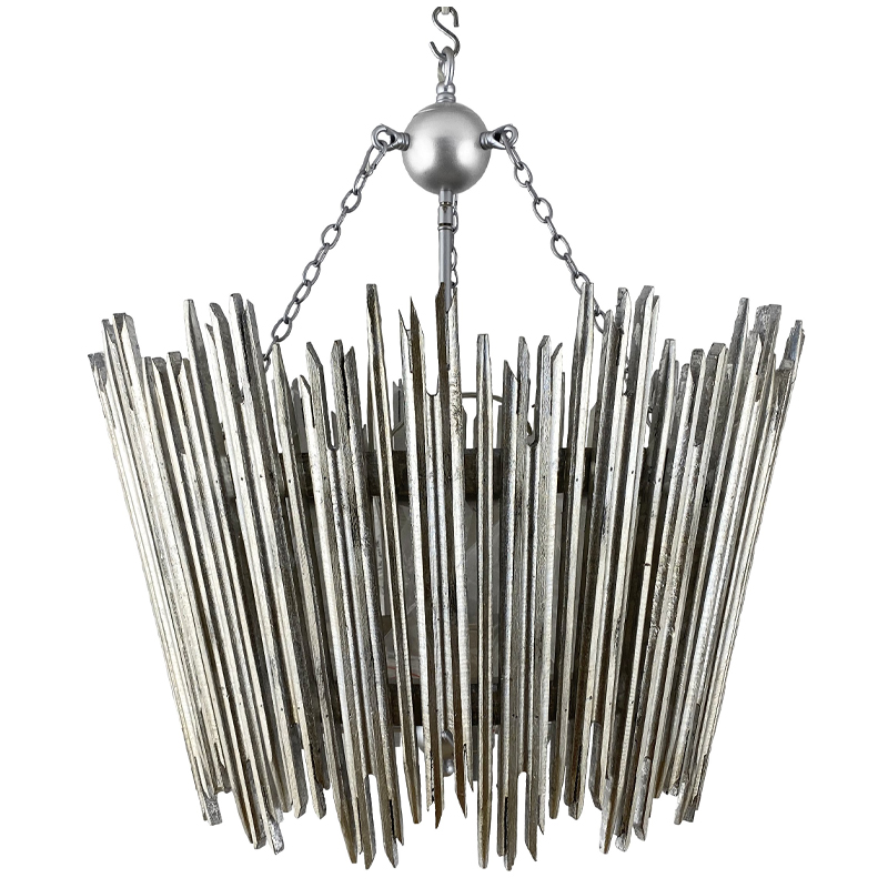 Люстра Ragna Silver Wooden Rods Chandelier Серебряный в Краснодаре | Loft Concept 