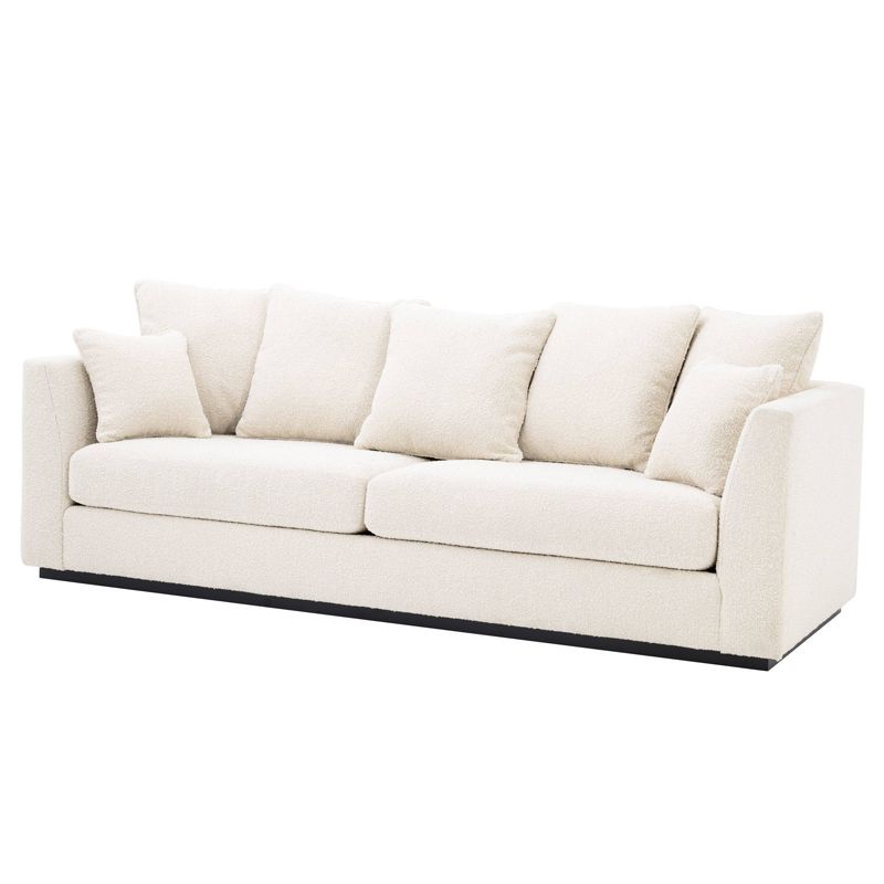 Диван Eichholtz Sofa Taylor boucle cream Кремовый Черный в Краснодаре | Loft Concept 