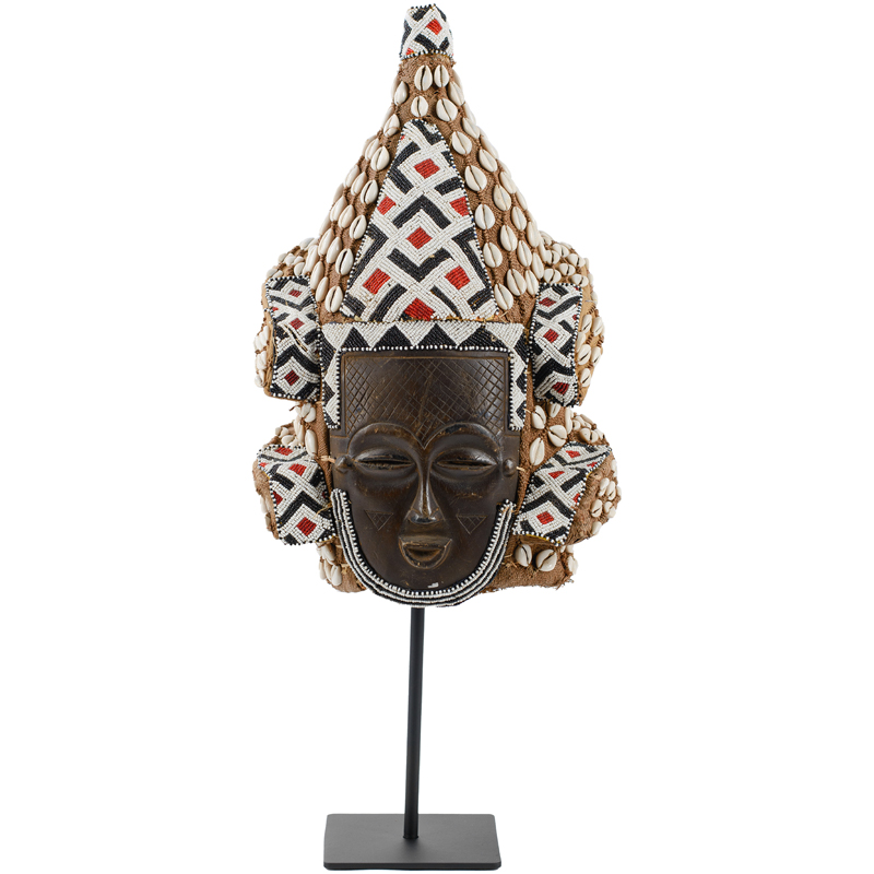 Маска African Mask with Sophisticated headgear Коричневый Мульти Черный в Краснодаре | Loft Concept 