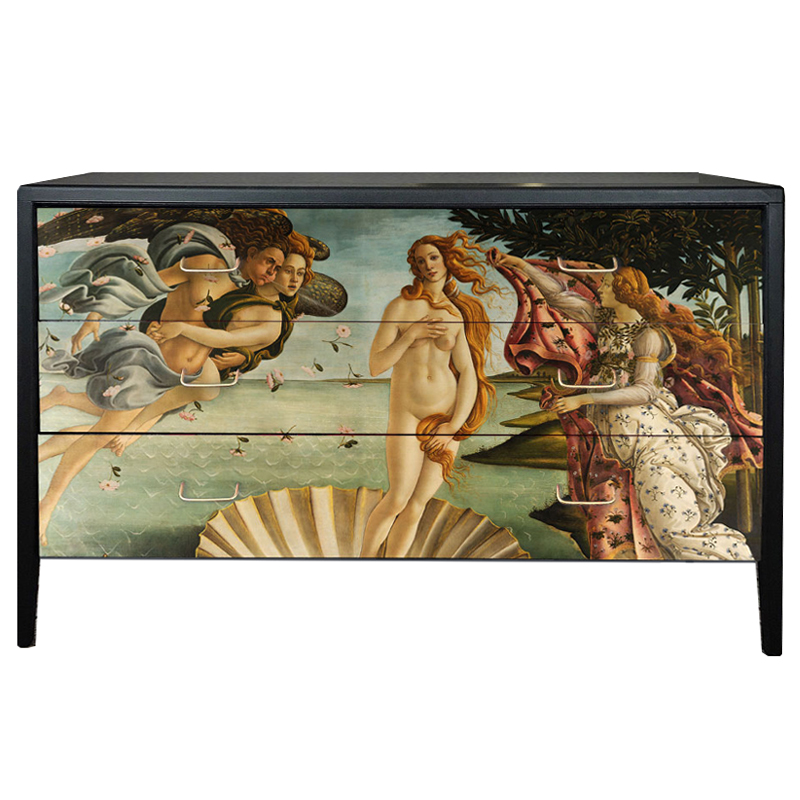 Комод Афродита Chest Of Drawers The Birth Of Venus Черный Бежево-серый в Краснодаре | Loft Concept 