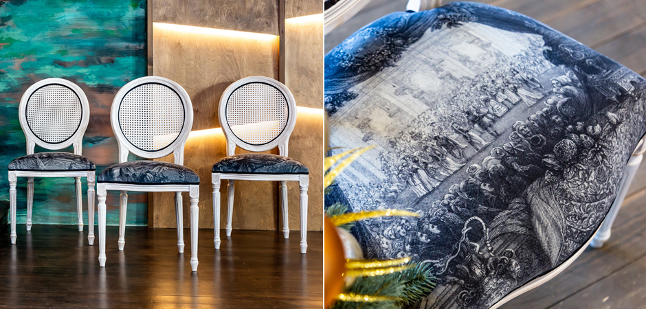 Стул с ротанговой спинкой Palace Gardens Stool - Loft-Concept в Краснодаре