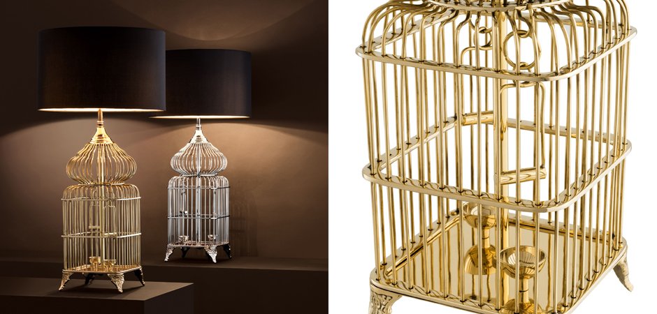 Настольная лампа Eichholtz Table Lamp La Cage Brass - Loft-Concept в Краснодаре