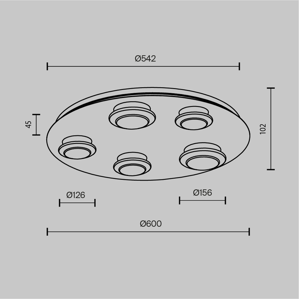Потолочный светильник Pharao 3000К 56Вт в Краснодаре