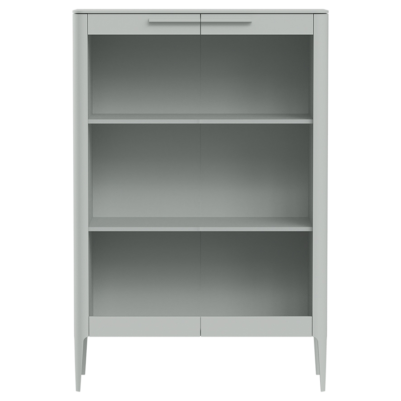 Витрина светло-серая с 2-мя стеклянными дверцами и 3-мя полками Type  Светло-серый в Краснодаре | Loft Concept 