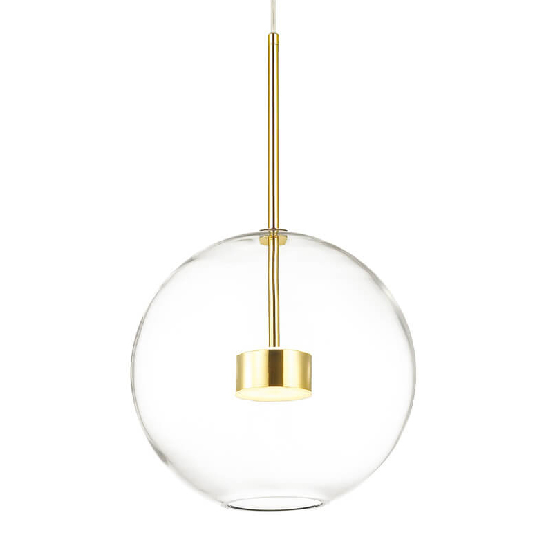 Подвесной светильник Transparent Bubble Pendant Gold One Глянцевое золото Прозрачный в Краснодаре | Loft Concept 