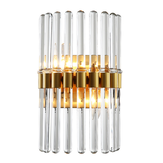 Бра Glass Tubes Sconces Прозрачный Золотой в Краснодаре | Loft Concept 