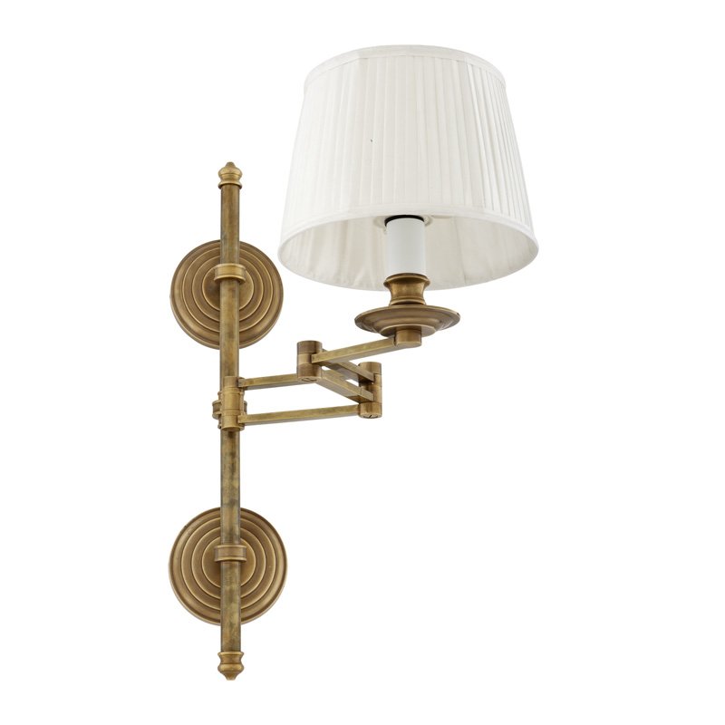 Бра Wall Lamp Favonius Brass Латунь Белый в Краснодаре | Loft Concept 