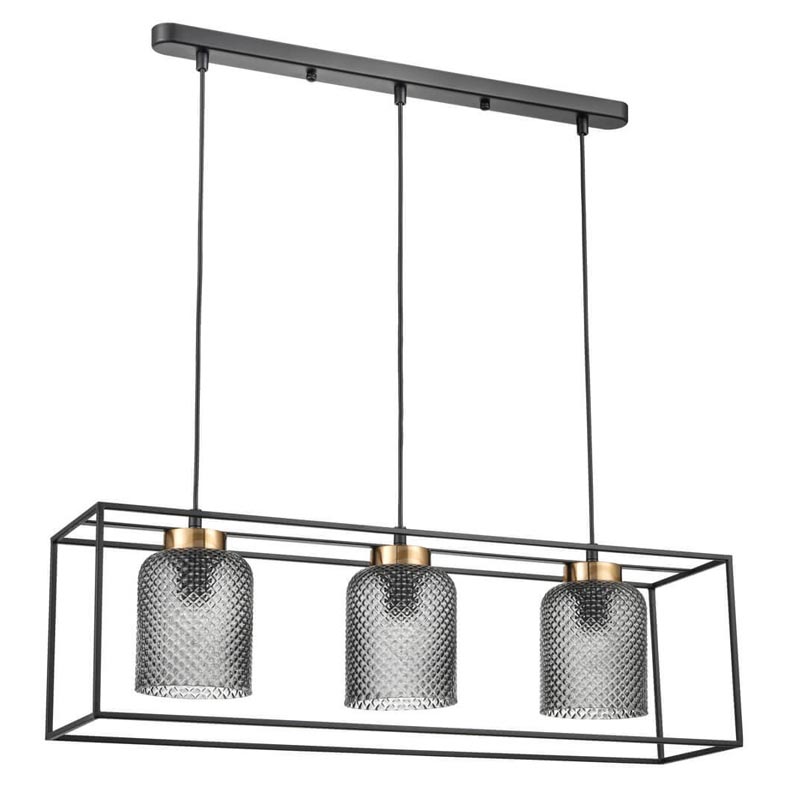 Люстра Myron Chandelier rectangular Черный Дымчатый (Smoke) в Краснодаре | Loft Concept 