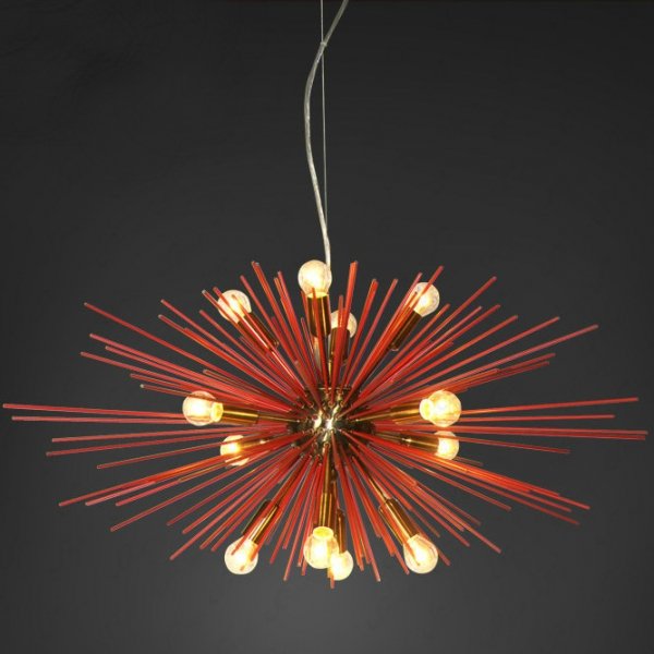 Люстра ASTRA Chandelier Sputnik Red and Brass  в Краснодаре | Loft Concept 