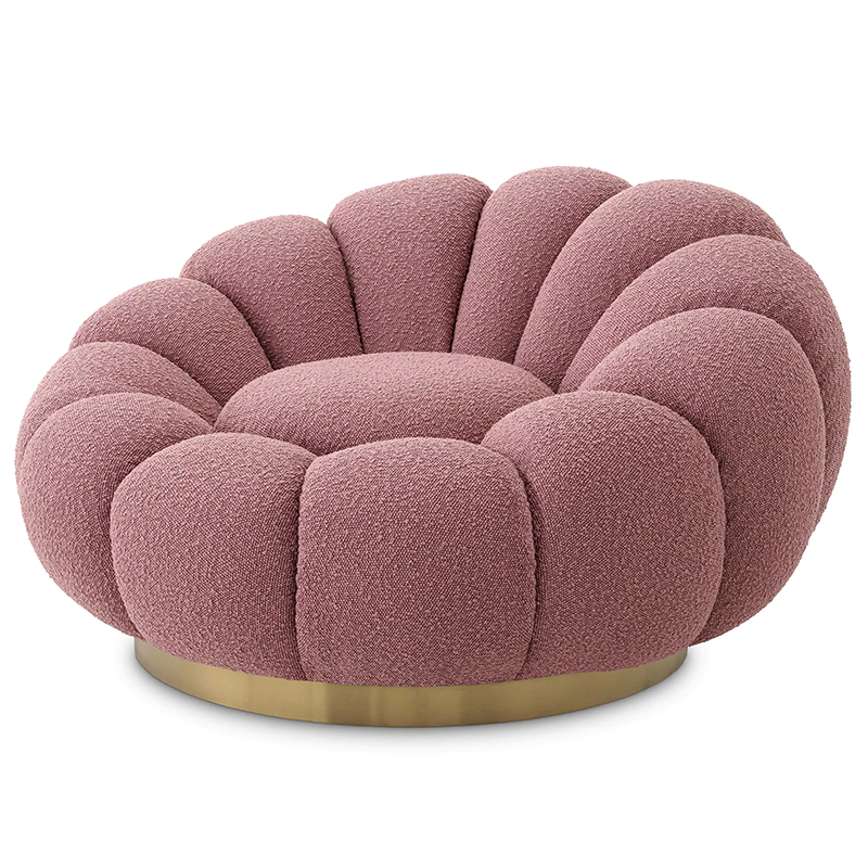 Кресло Eichholtz Swivel Chair Mello Rose Дымчатая Роза Латунь в Краснодаре | Loft Concept 