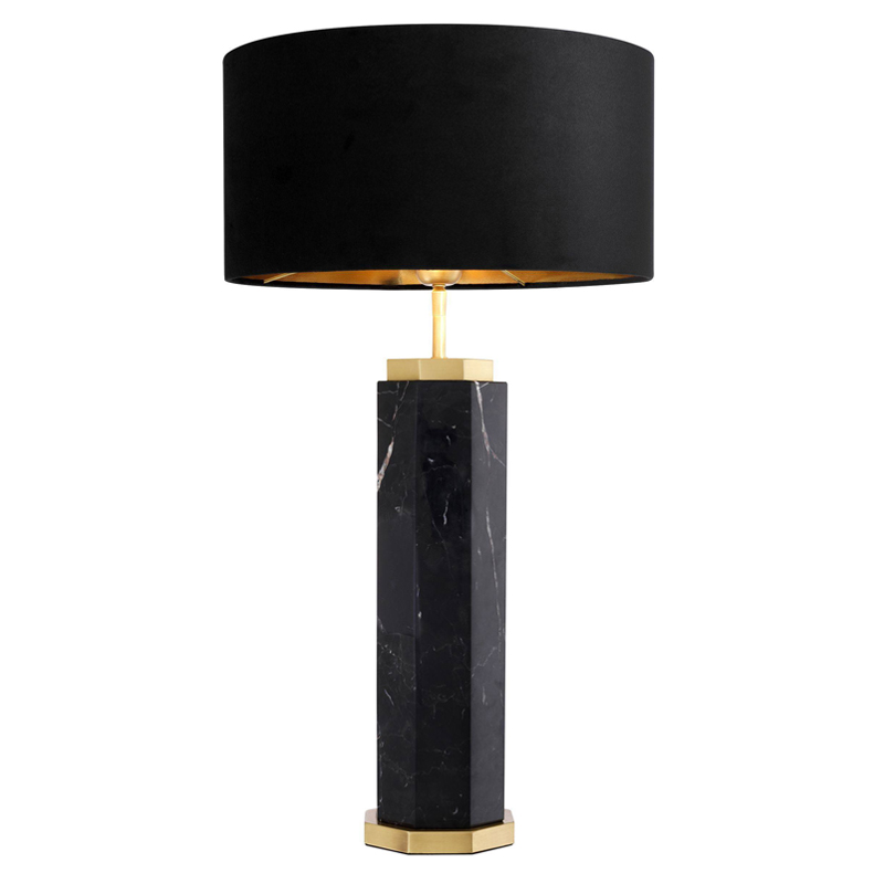 Настольная лампа Eichholtz Table Lamp Newman Black Латунь Античная полированная Черный в Краснодаре | Loft Concept 