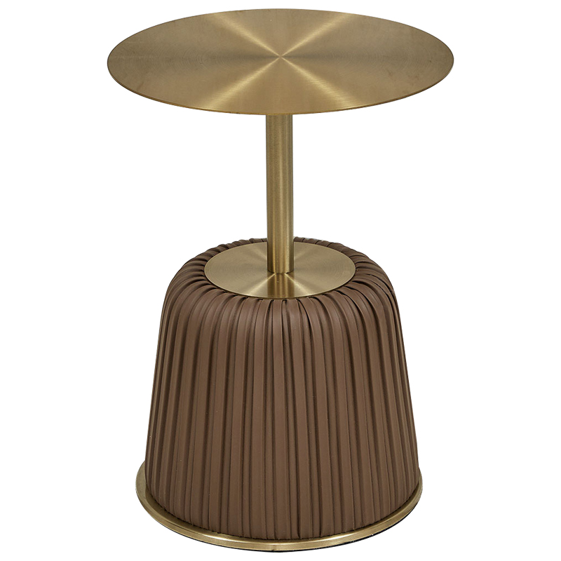 Приставной стол Orlaith Brown Gold Side Table Золотой Коричневый в Краснодаре | Loft Concept 