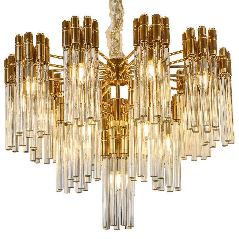 Люстра Contemporary Chandelier Crystal Gold Золотой Прозрачное Стекло в Краснодаре | Loft Concept 