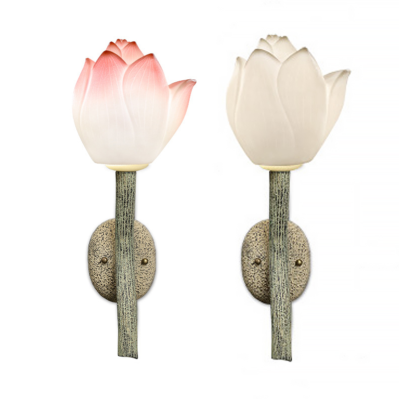 Бра Lotus Flower Sconce Розовый пастельный Белый Античный зеленый в Краснодаре | Loft Concept 