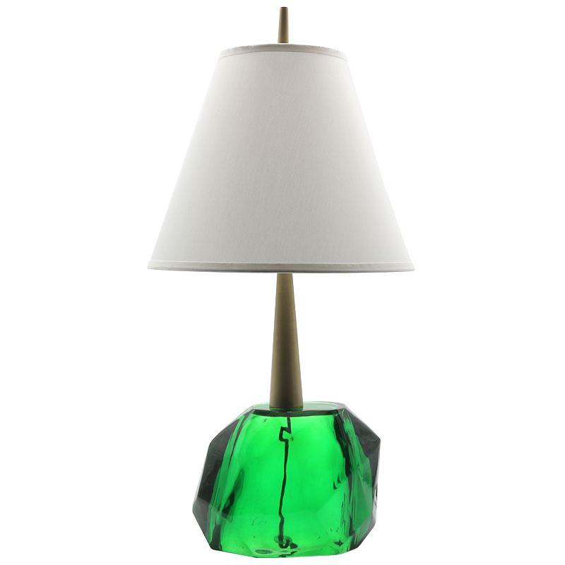 Table Lamp Emerald Прозрачный зеленый Золотой в Краснодаре | Loft Concept 