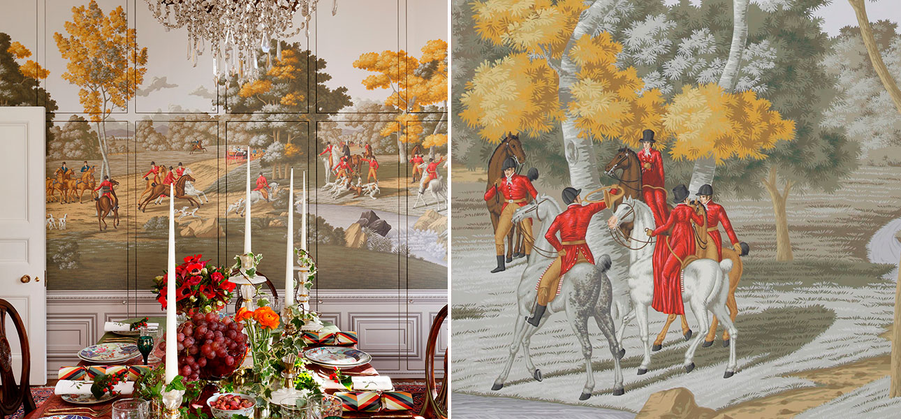 Обои ручная роспись La Chasse de Compiègne Colourway - фото