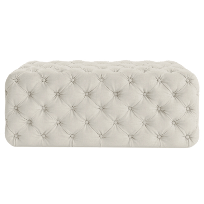 Оттоманка Capitone Rectangular Ottoman  ivory ( слоновая кость ) в Краснодаре | Loft Concept 